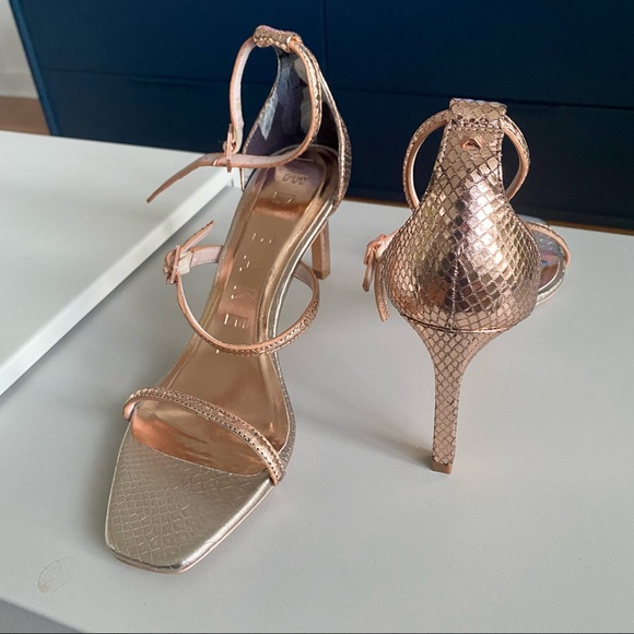 TED BAKER LONDON Leather Sandals, US 9 (EUR 39.5), Rose Gold, NEW with Tag, $199 - Picture 2 of 4